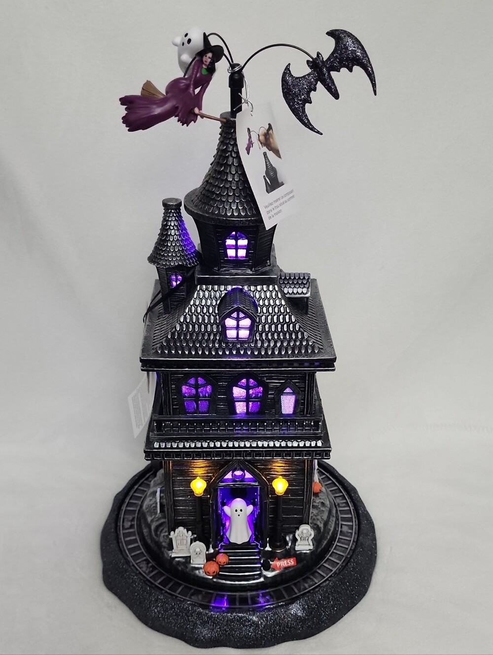 Haunted House LED Accent Décor - Black and Purple ( Play Animated Video)